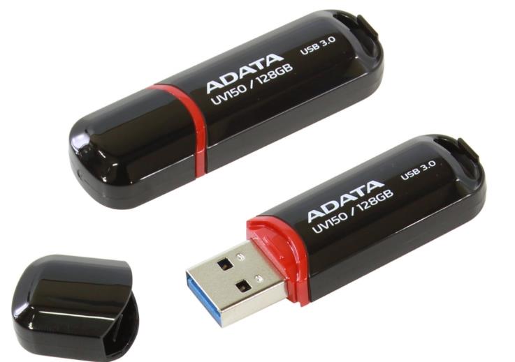 MEMORY DRIVE FLASH USB3 128GB/BLACK AUV150-128G-RBK