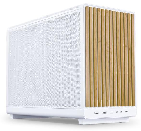 Case, LIAN LI, micro ATX/Micro-ITX, White/Wood