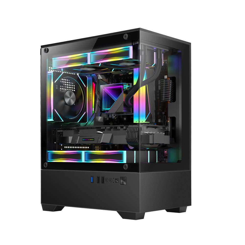 Case, GOLDEN TIGER, micro ATX, Black