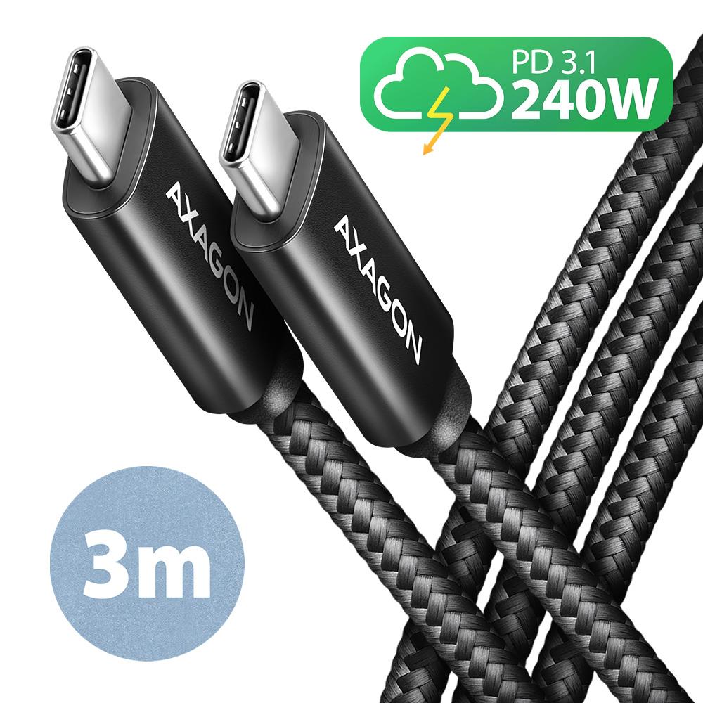 CABLE USB-C TO USB-C 3M 240W/BRAID
