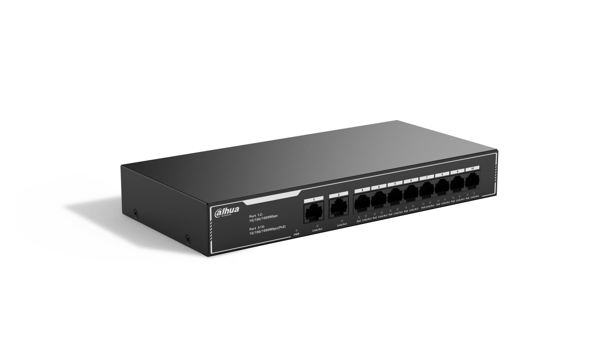 Switch, DAHUA, 10-Port Economical Gigabit PoE
