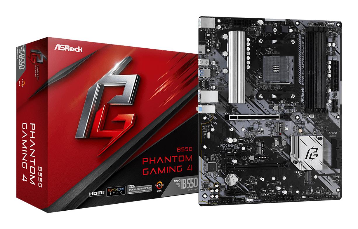 Mainboard, ASROCK, AMD B550, SAM4, ATX