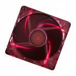 CASE FAN 120MM TRANSP 3PIN+4P/RED 12V