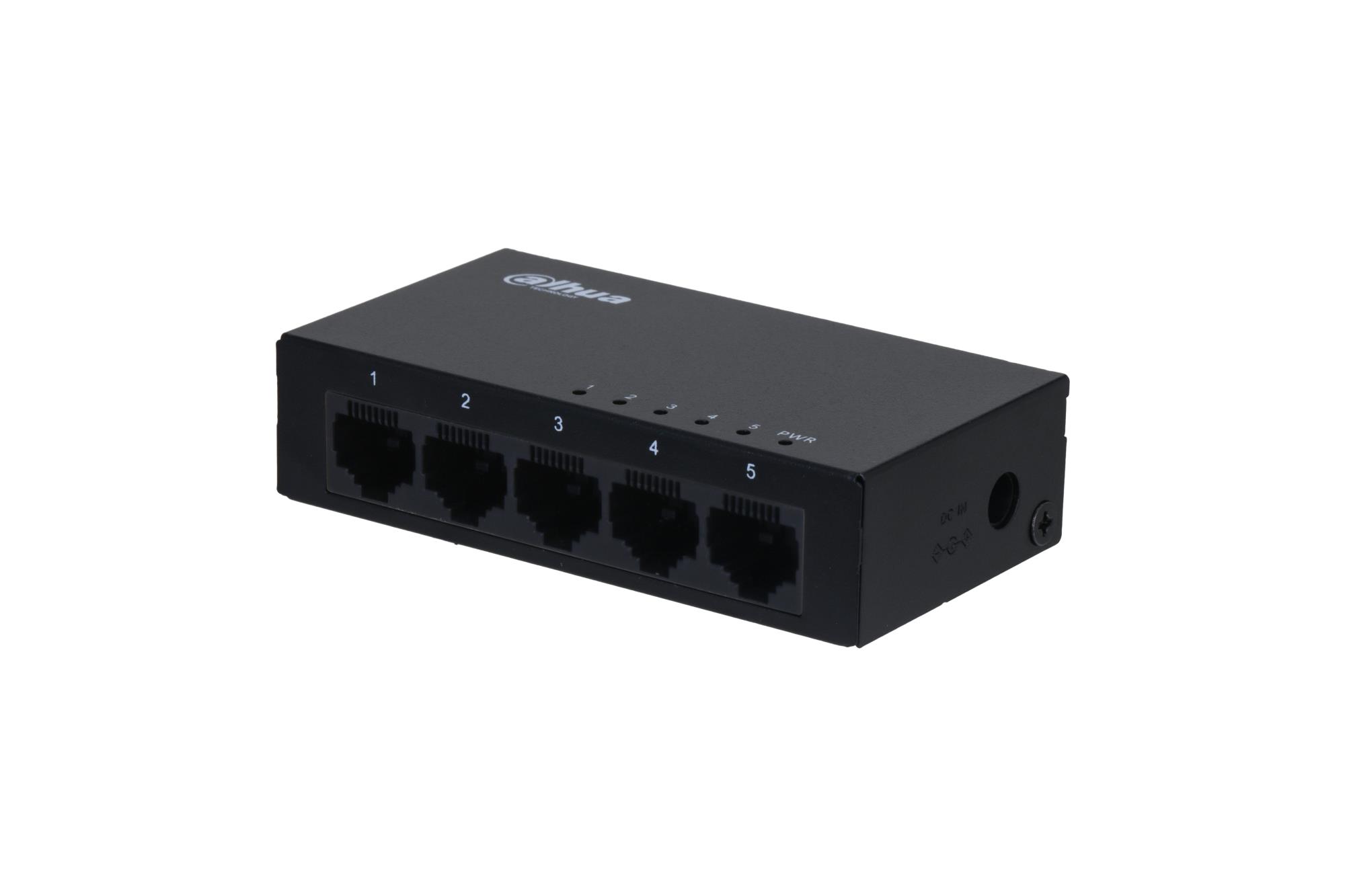 Switch, DAHUA, PFS3005-5GT-V2, Type L2, Desktop/pedestal