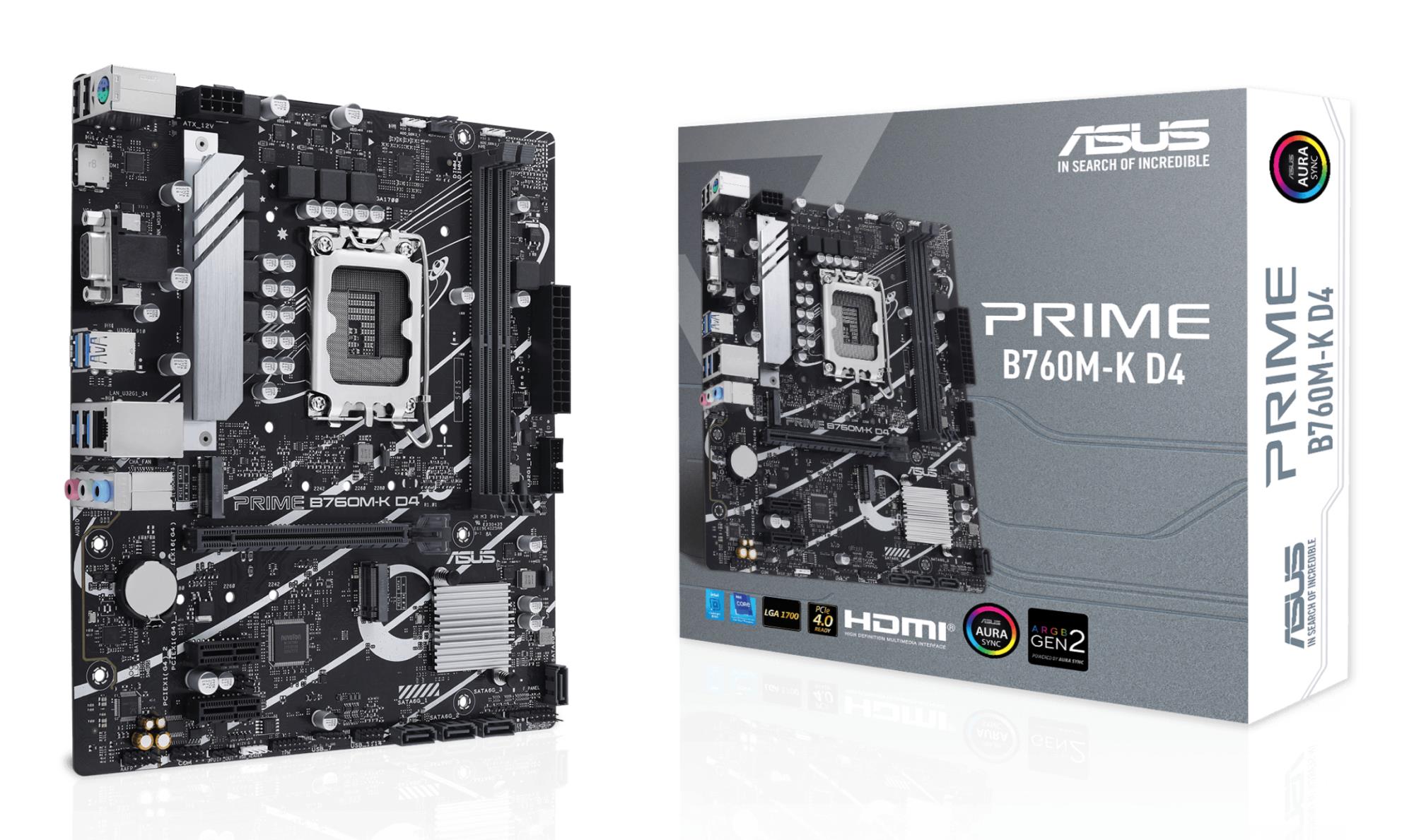 Mainboard, ASUS, Intel B760 Express, LGA1700