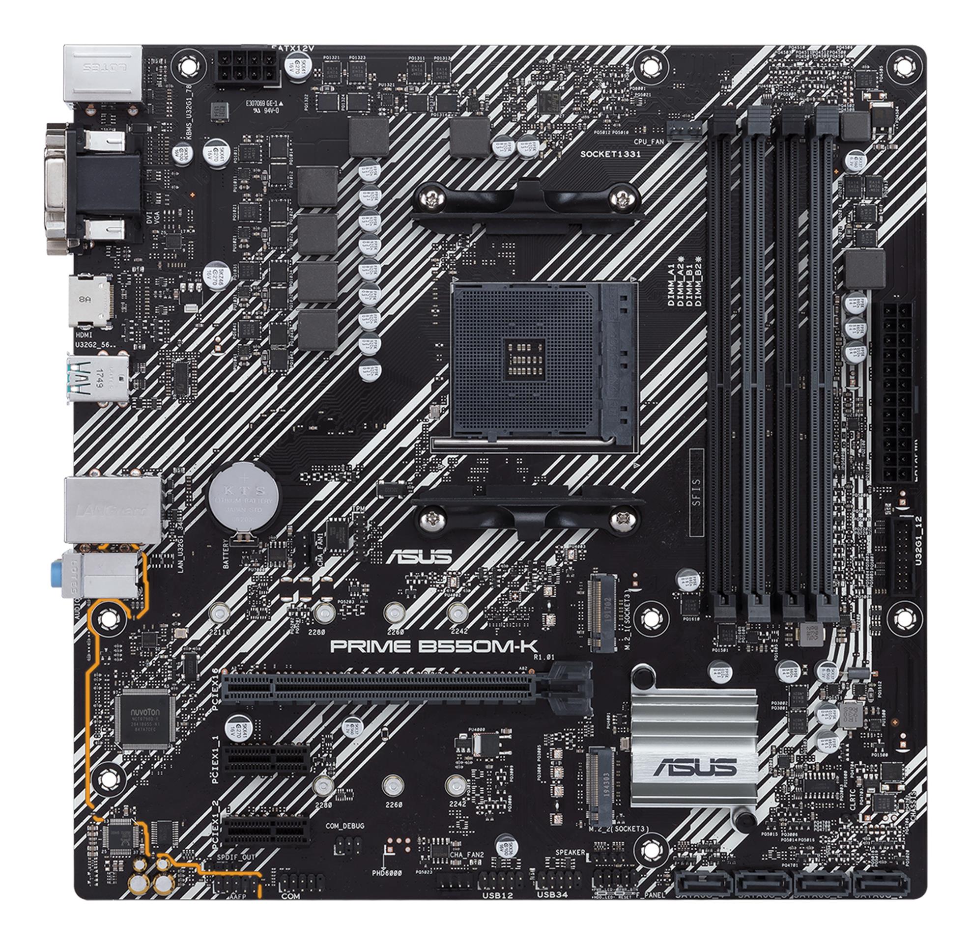 Mainboard, ASUS, AMD B550, SAM4, MicroATX
