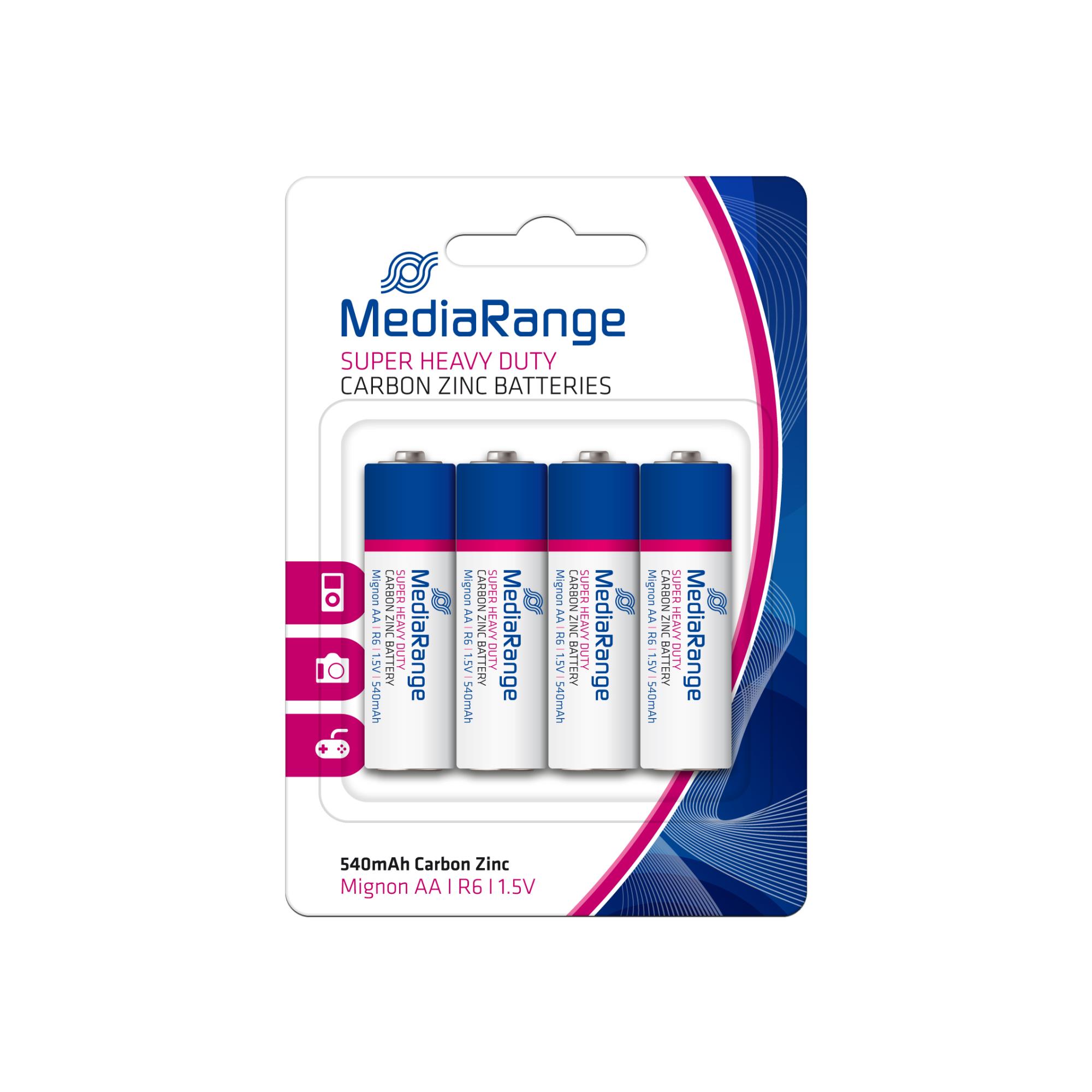 BATTERY CARBON-ZINC AA 1.5V/4PCS MRBAT144