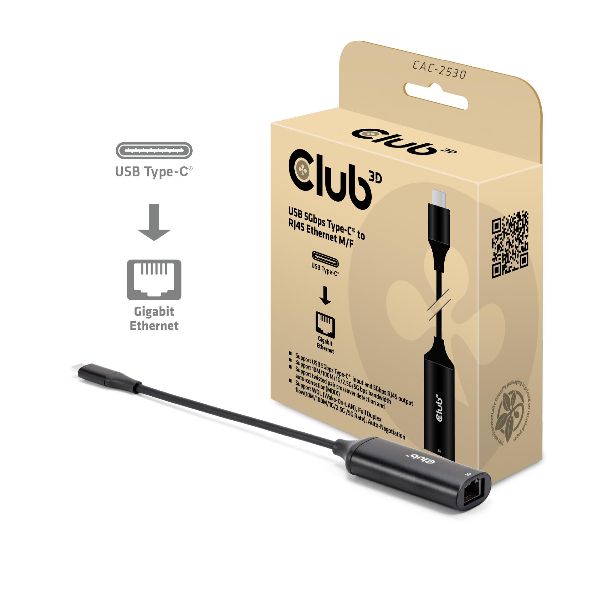 I/O ADAPTER USB-C TO RJ45/M/F CAC-2530