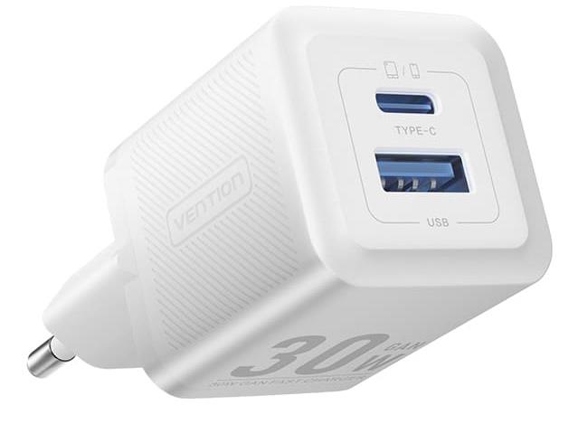 MOBILE CHARGER WALL 30W USB/2P WHITE