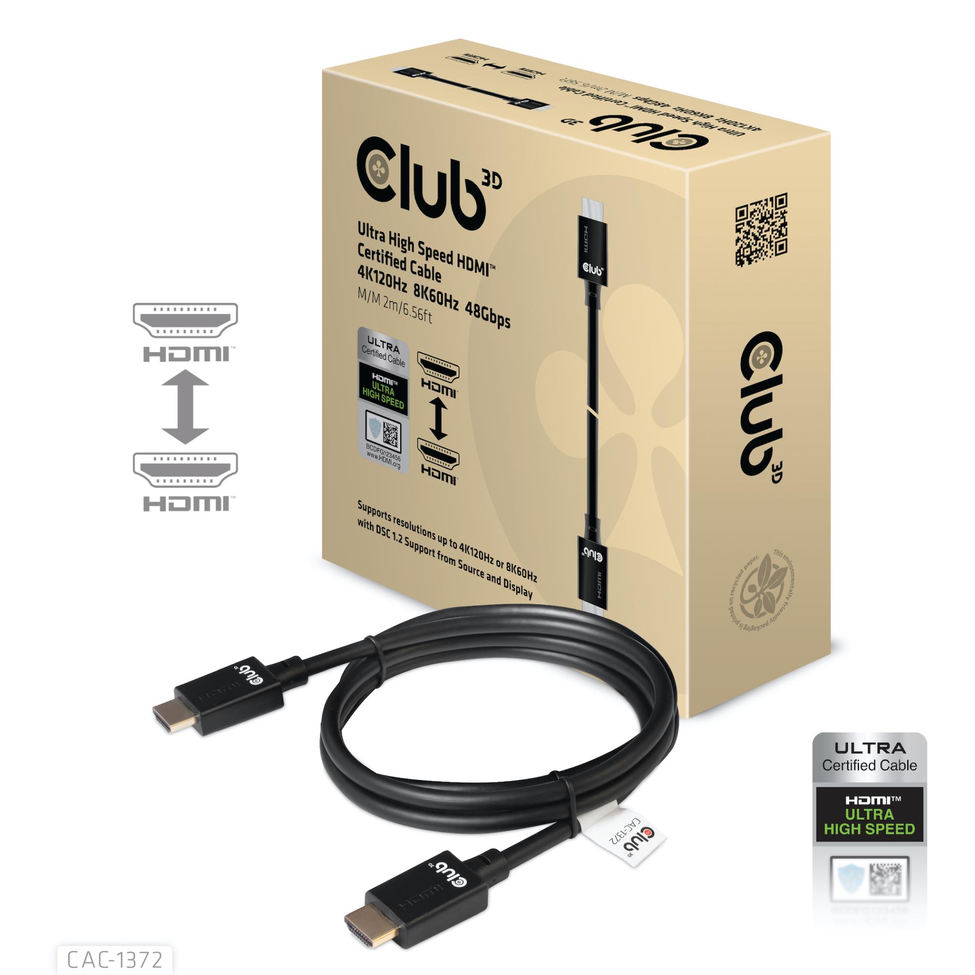 CABLE HDMI TO HDMI 2M/M/M CAC-1372