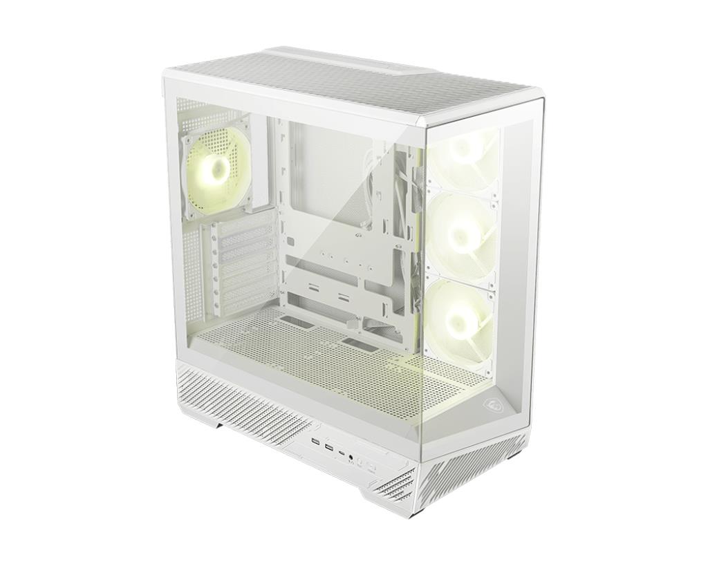 Case, MSI, ATX/micro ATX/Mini-ITX, White/Transparent, Midi