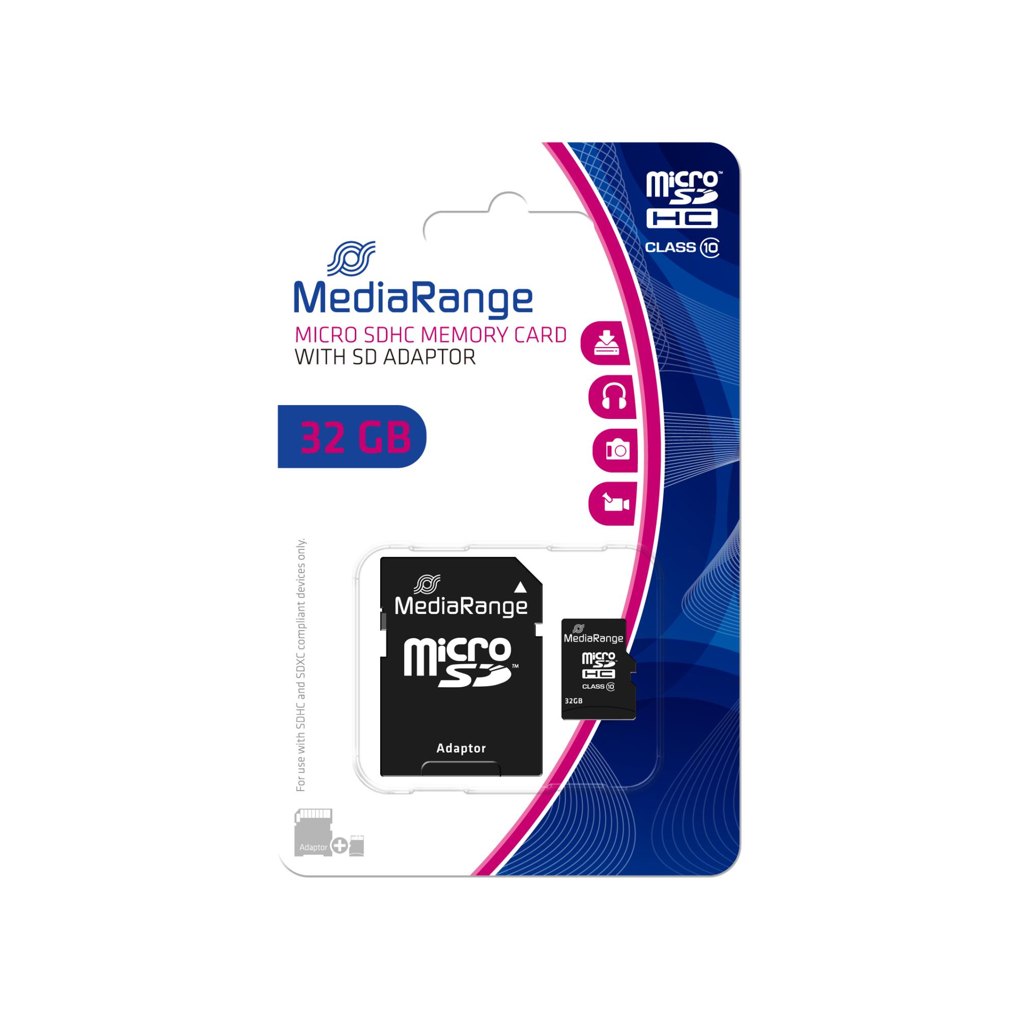MEMORY MICRO SDHC 32GB C10/W/ADAPTER MR959
