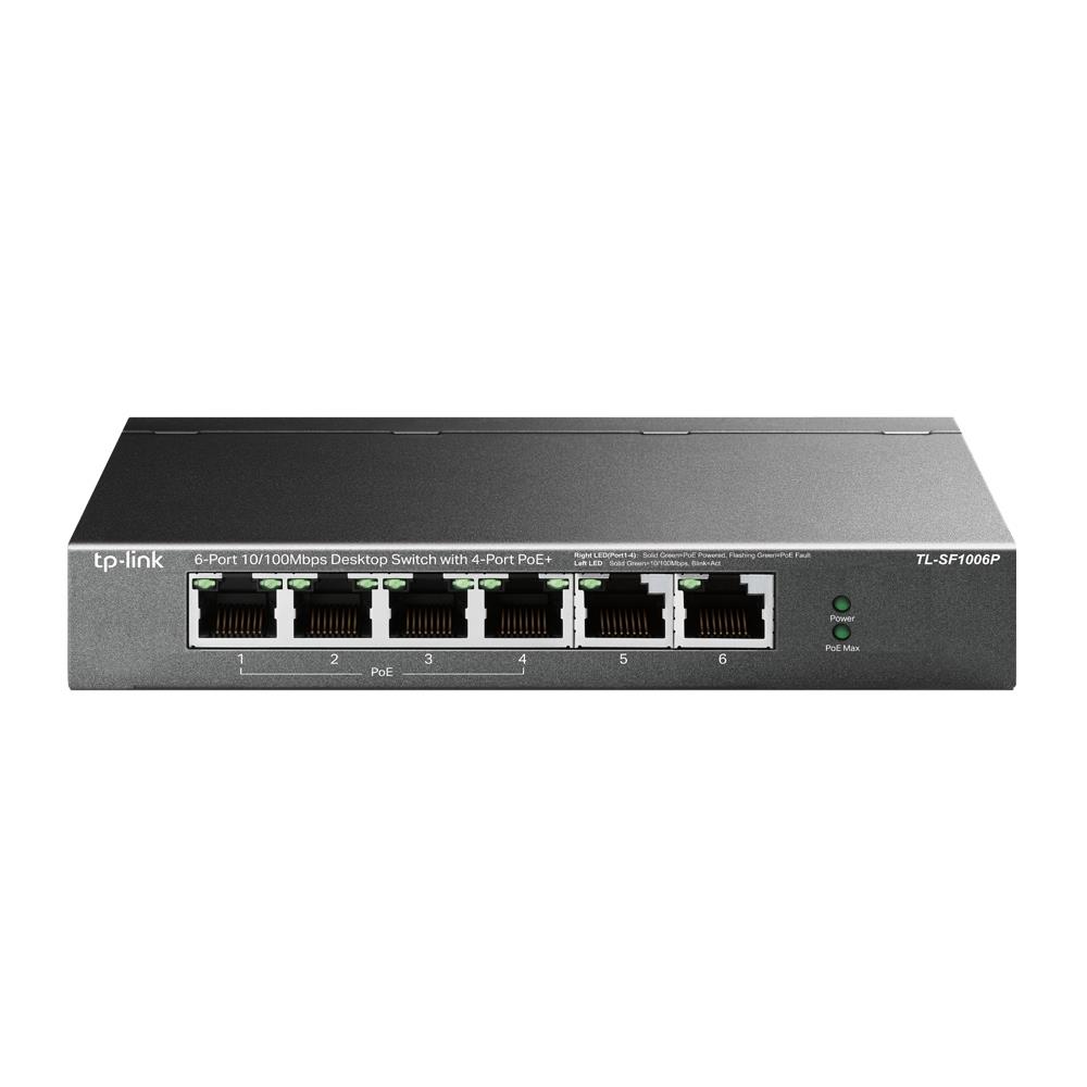 Switch, TP-LINK, TL-SF1006P, Desktop/pedestal, 6x10Base-T /