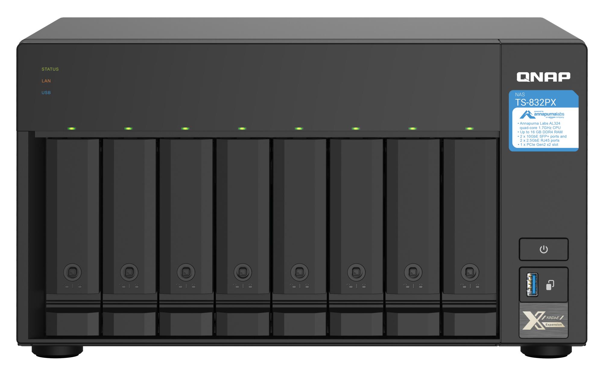 NAS STORAGE TOWER 8BAY/NO HDD TS-832PX-4G