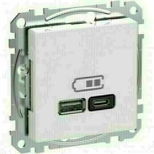 SCHNEIDER ELECTRIC EXXACT USB-A+C TELE OUTLET