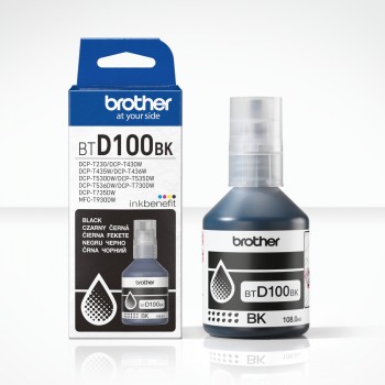 BROTHER BTD100BK BLACK INK BOTTLE -