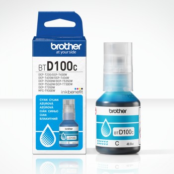 BROTHER BTD100C CYAN INK BOTTLE -
