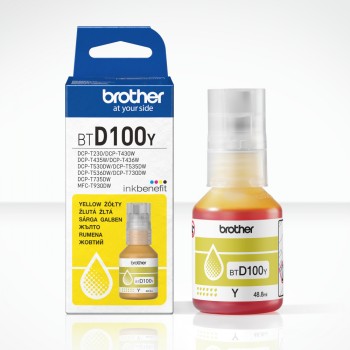 BROTHER BTD100Y YELLOW INK BOTTLE -