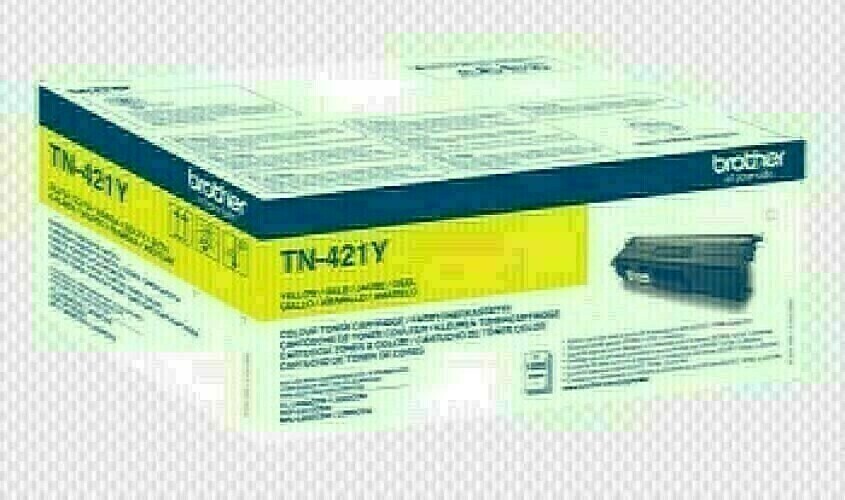 BROTHER TN-421Y YELLOW TONER, 1,800P